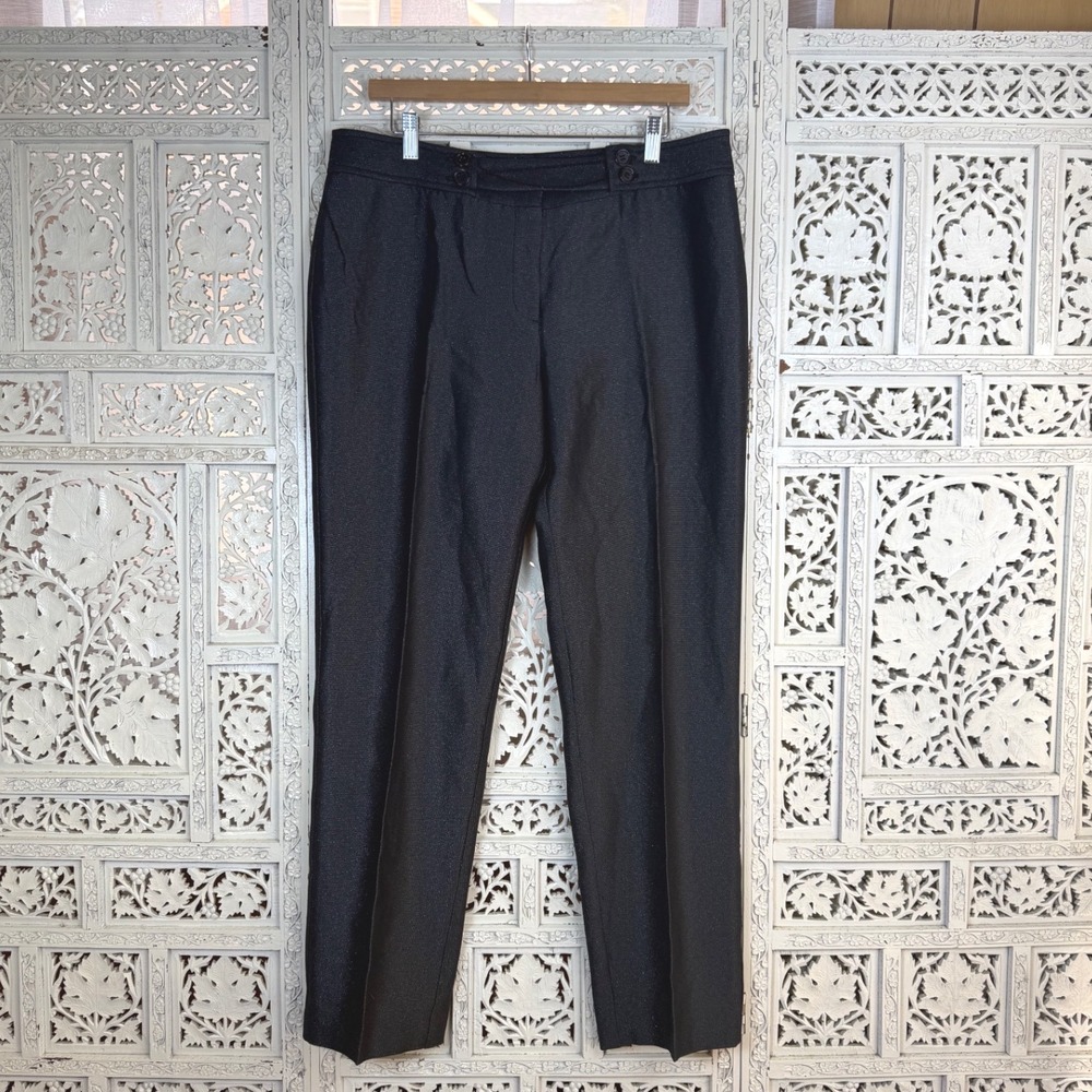 NWT Worthington Black Sparkle Metallic Shimmer Workwear Business Career Pantâ